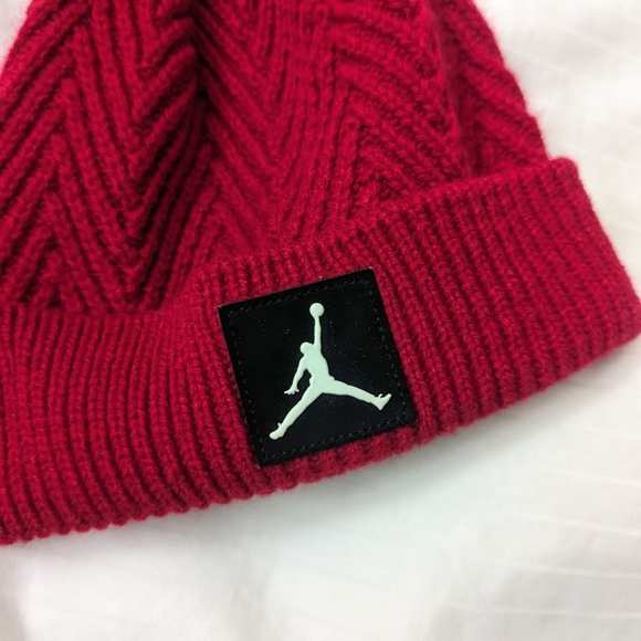 Red Jordan Beanie - Picture 2 of 3